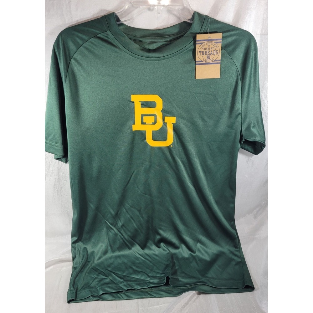 Rivalry Threads 91 Baylor University BU Bears Performance Tee - Green - S 34/36